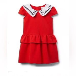 Girls👧🏻Janie & Jack Sailor Collar Ponte Dress👗Sz 5